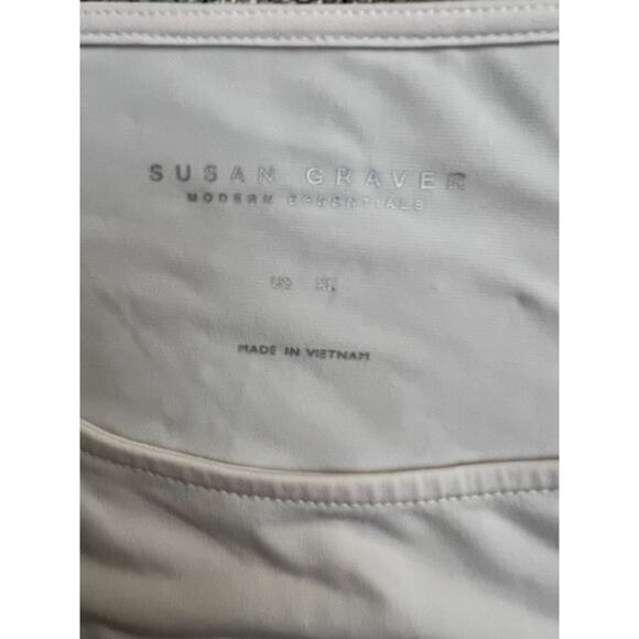 Susan Graver X-Large 18/20 Liquid Knit TOP Modern Essentials Cream Ivory XL QVC - Picture 6 of 7